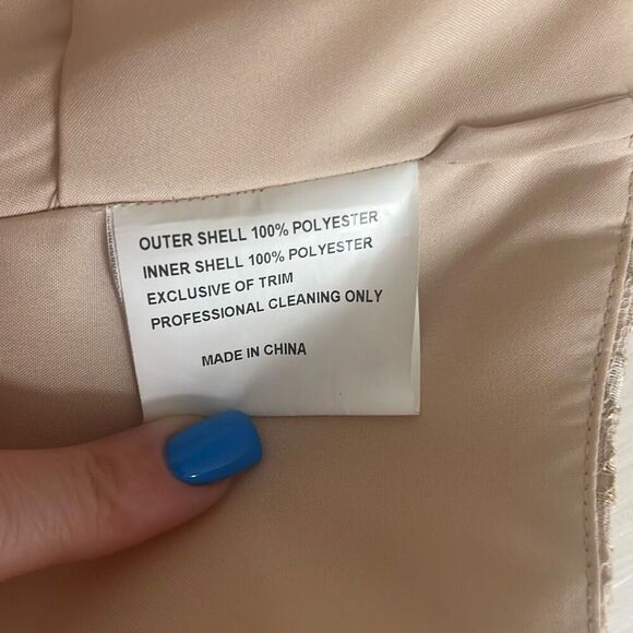 ✨Raylia Design Tiered All Over Lace Halter Midi Toffee/Gold Sz 10 Dress✨ - Picture 6 of 9